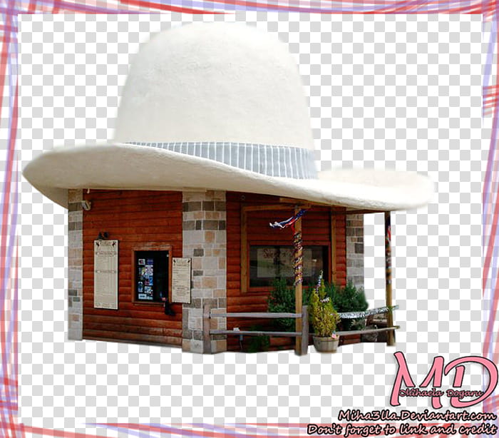 Texas hat house, brown and white building illustration transparent background PNG clipart