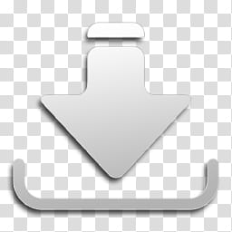 Devine Icons, gray down arrow symbol art transparent background PNG clipart