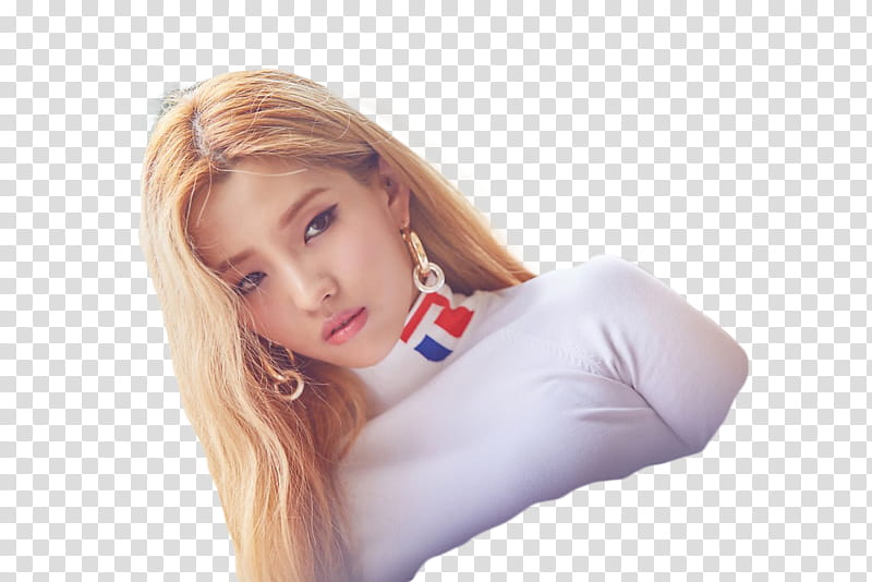 RENDER  G I DLE, woman in white turtleneck shirt transparent background PNG clipart