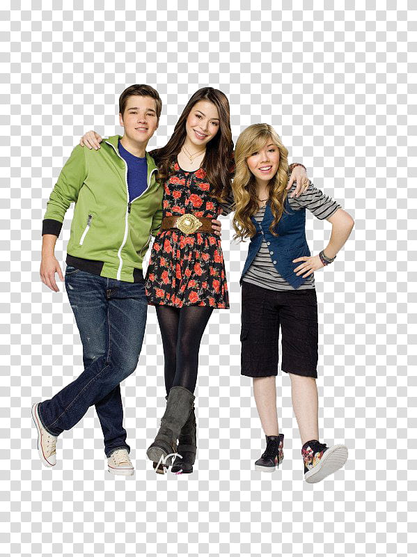 ICarly , three unknown celebrity transparent background PNG clipart