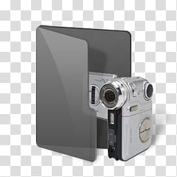 Aero Icons and s, Folder Movies, gray point-and-shoot camera transparent background PNG clipart