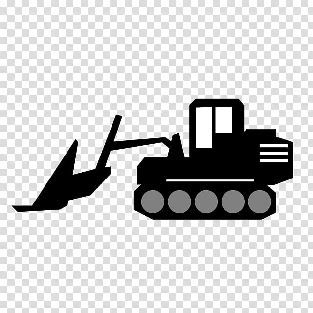 Book Logo, Heavy Machinery, Construction, Bulldozer, Construction, Vehicle, Construction Equipment, Blackandwhite transparent background PNG clipart