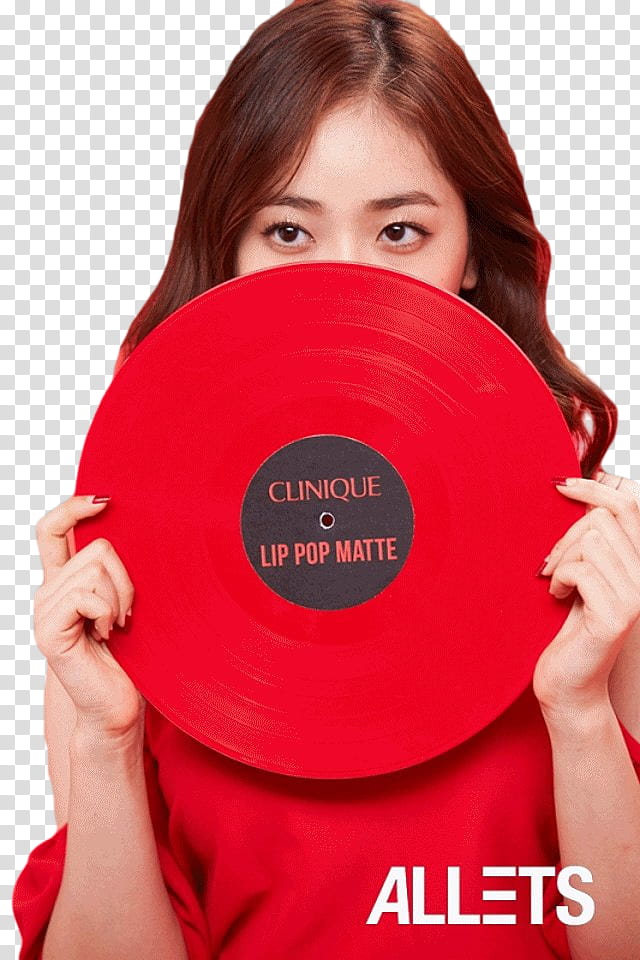 Sinb GFriend Clinique, girl holding Clinique vinyl record transparent background PNG clipart