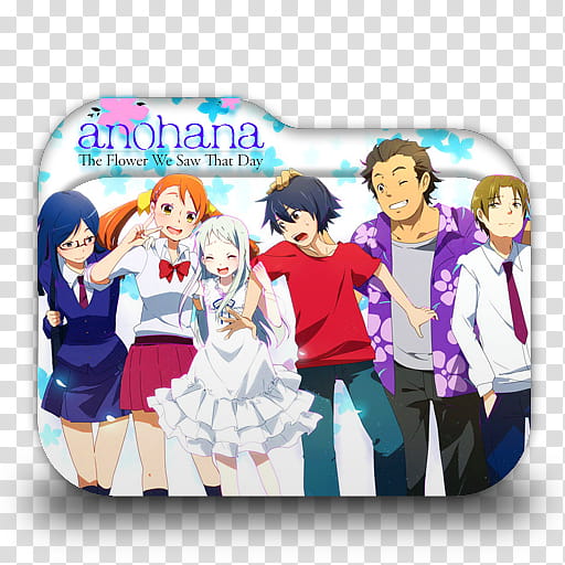 Anohana Anime Folder Icon, Anohana anime folder icon transparent background PNG clipart