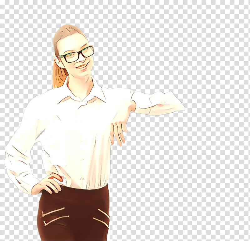 Glasses, White, Eyewear, Cartoon, Gesture, Hand, Finger, Smile, Sleeve transparent background PNG clipart