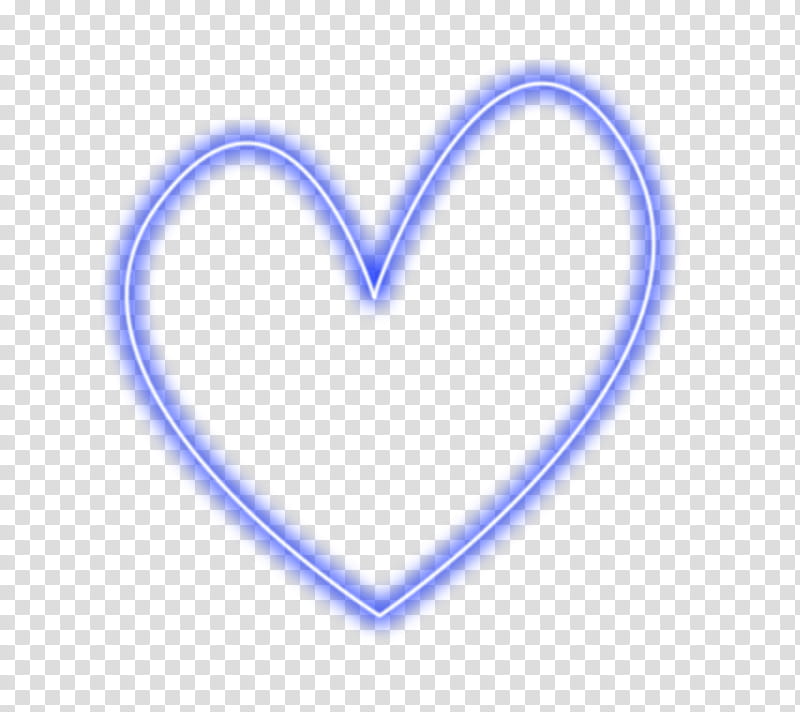 luces de neon, blue heart shape transparent background PNG clipart