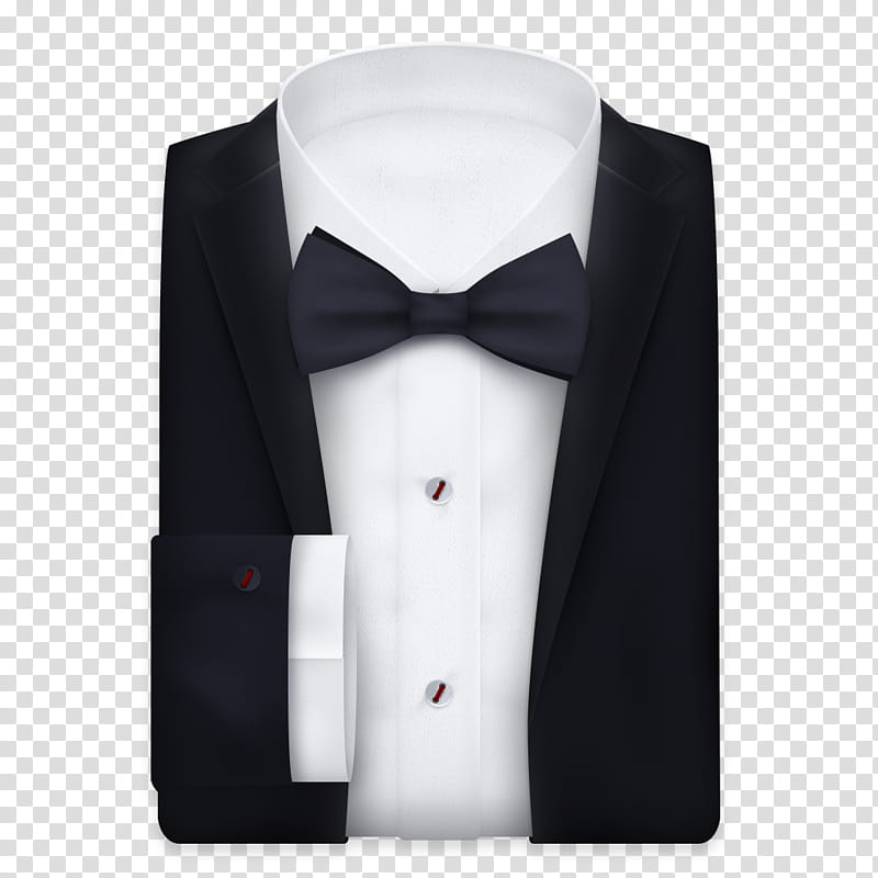 Executive, black suit jacket with bow tie and dress shirt transparent background PNG clipart