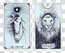 White, Strength tarot card transparent background PNG clipart