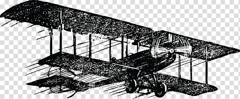 Airplane Drawing, Fixedwing Aircraft, Biplane, Triplane, Structure, Black And White transparent background PNG clipart