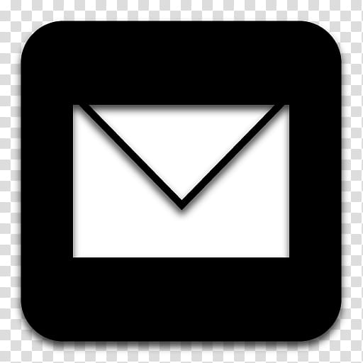 Black n White, email icon transparent background PNG clipart
