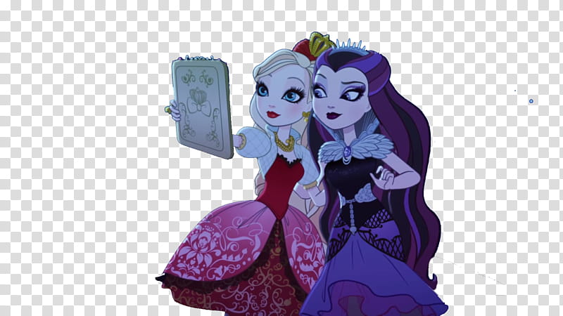 Ever After High Apple White and Raven Queen transparent background PNG clipart