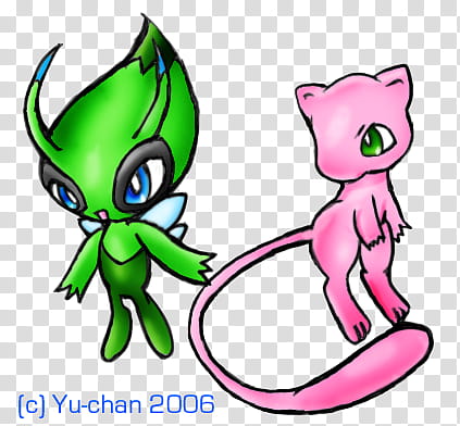 .:Mew And Celebi:. transparent background PNG clipart