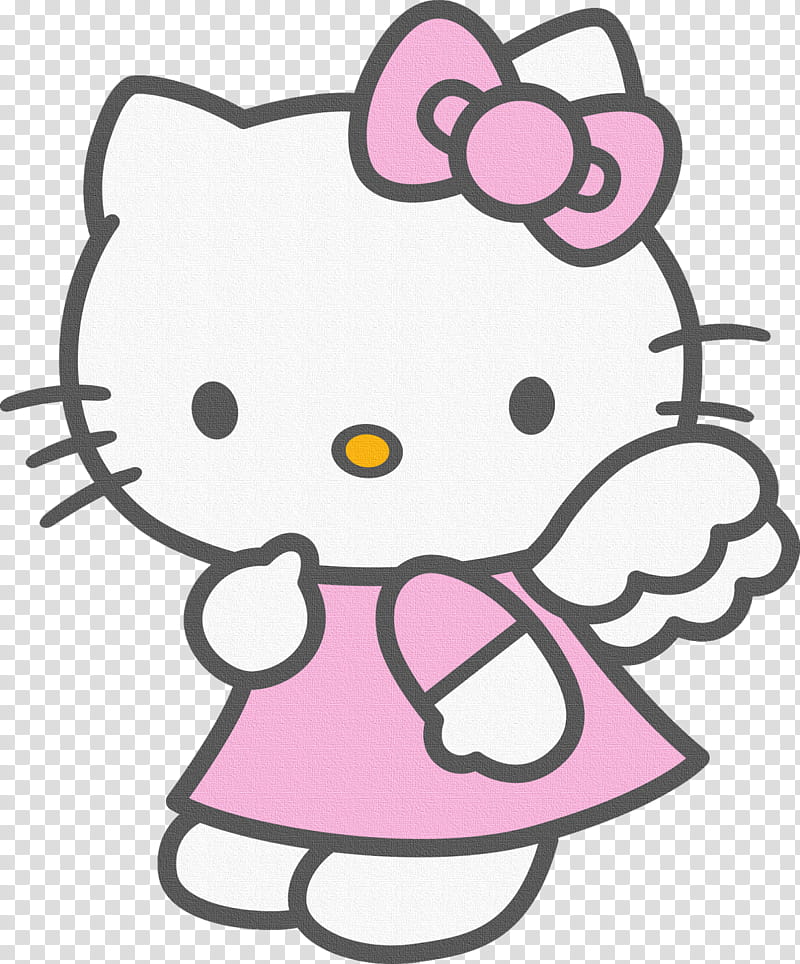 Hello Kitty Logo, Cat, Drawing, Sanrio, Kawaii, Line Art, Pink, Cartoon