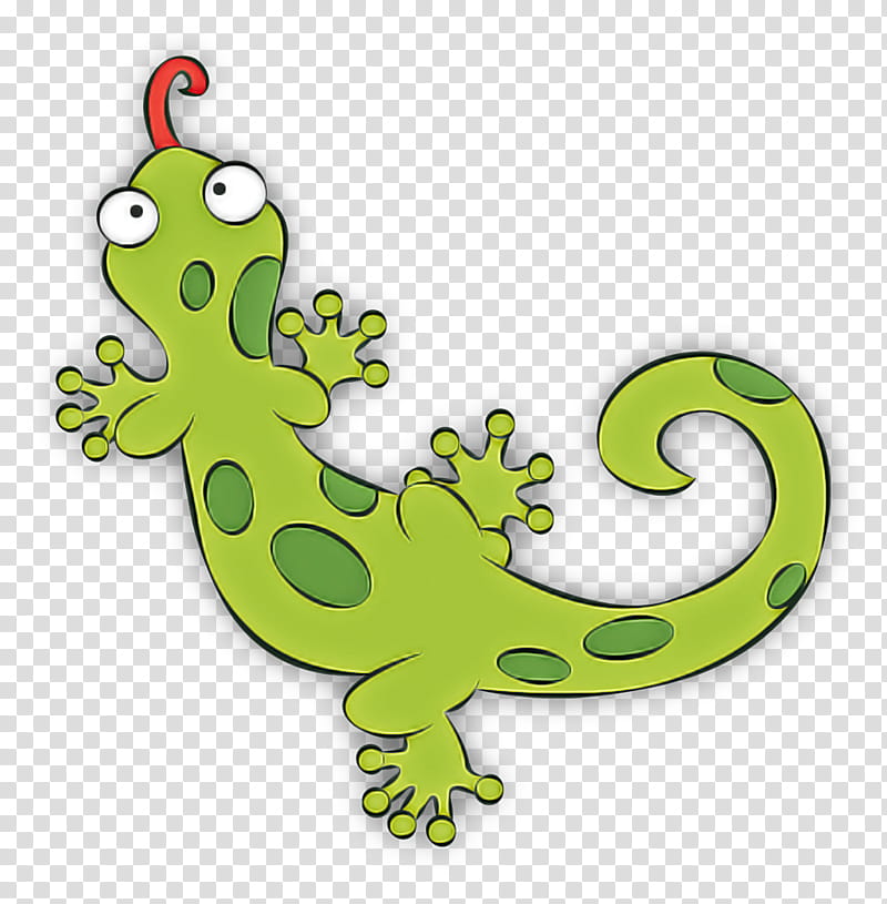 lizard green gecko cartoon reptile, Scaled Reptile transparent background PNG clipart