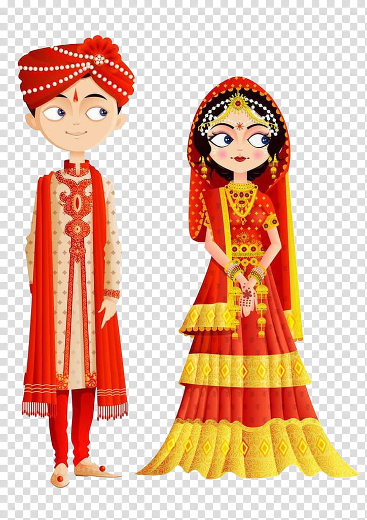 Wedding Invitation Design, Weddings In India, Bridegroom, Tradition, Doll, Costume Design, Dress, Fashion Design transparent background PNG clipart