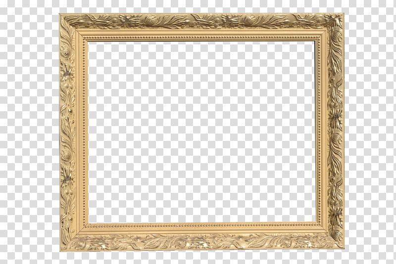 White Gold frame transparent background PNG clipart