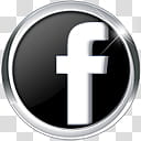 Rounds Mobile App Icons, facebook alt  black transparent background PNG clipart