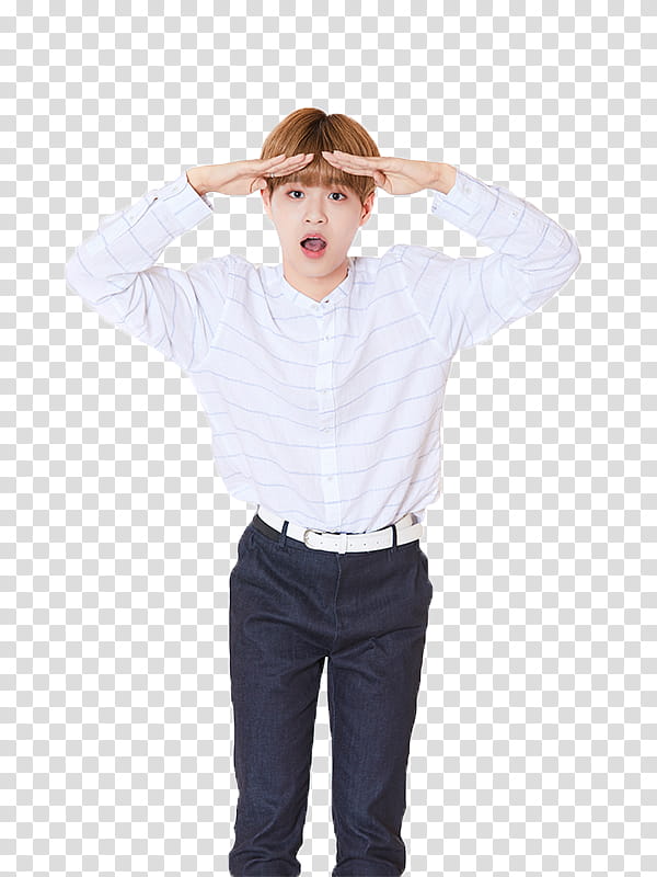 WANNA ONE S , man in white top transparent background PNG clipart