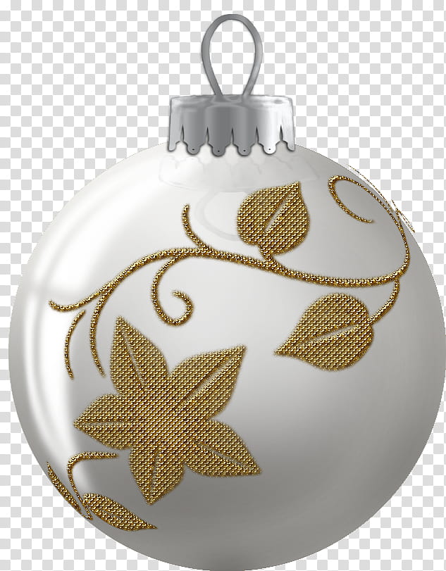 Silver Balls, white and brown christmas bauble illustration transparent background PNG clipart