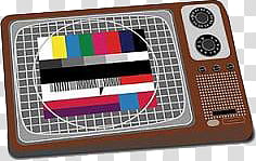RETRO, brown CRT television transparent background PNG clipart
