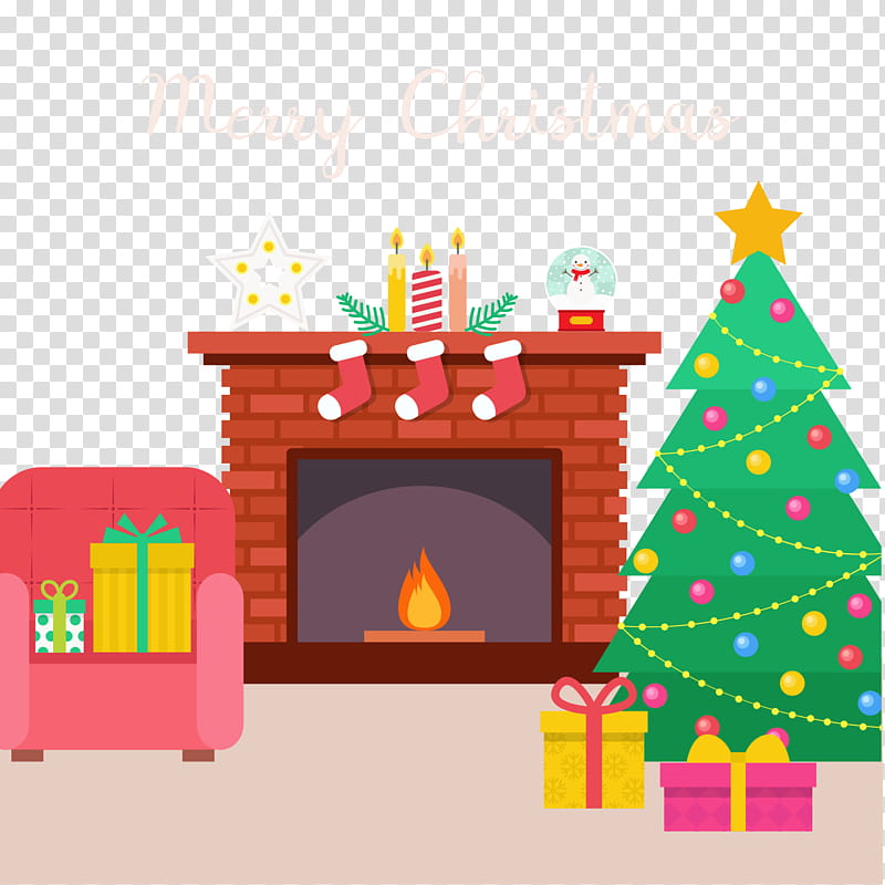 Christmas Tree Drawing, Christmas Day, Cartoon, Gift, Fireplace, Color, Holiday, Christmas Ornament transparent background PNG clipart