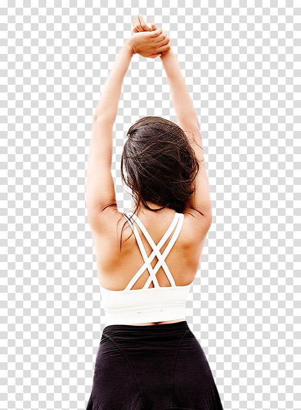 Shay Mitchell, woman raising her hand transparent background PNG clipart