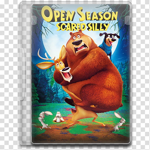 Movie Icon , Open Season, Scared Silly, Open Season Scared Silly DVD case transparent background PNG clipart