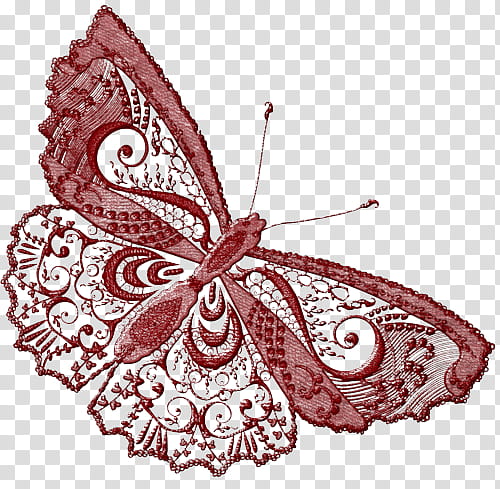 red butterfly illustration transparent background PNG clipart