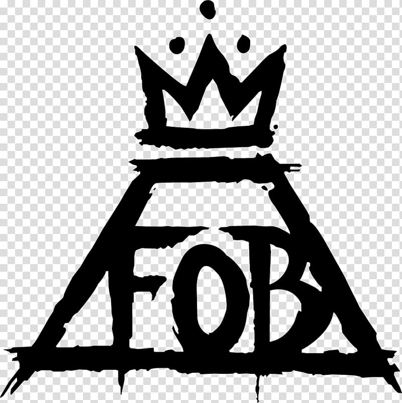 Fall Out Boy, Logo, black FOB logo transparent background PNG clipart