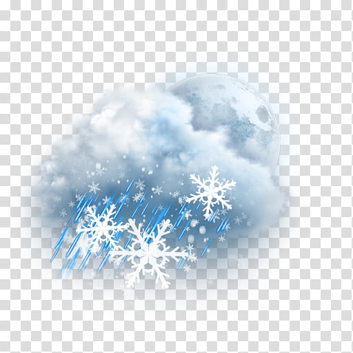 The REALLY BIG Weather Icon Collection, mostly-cloudy-rain-snow-mix-night transparent background PNG clipart