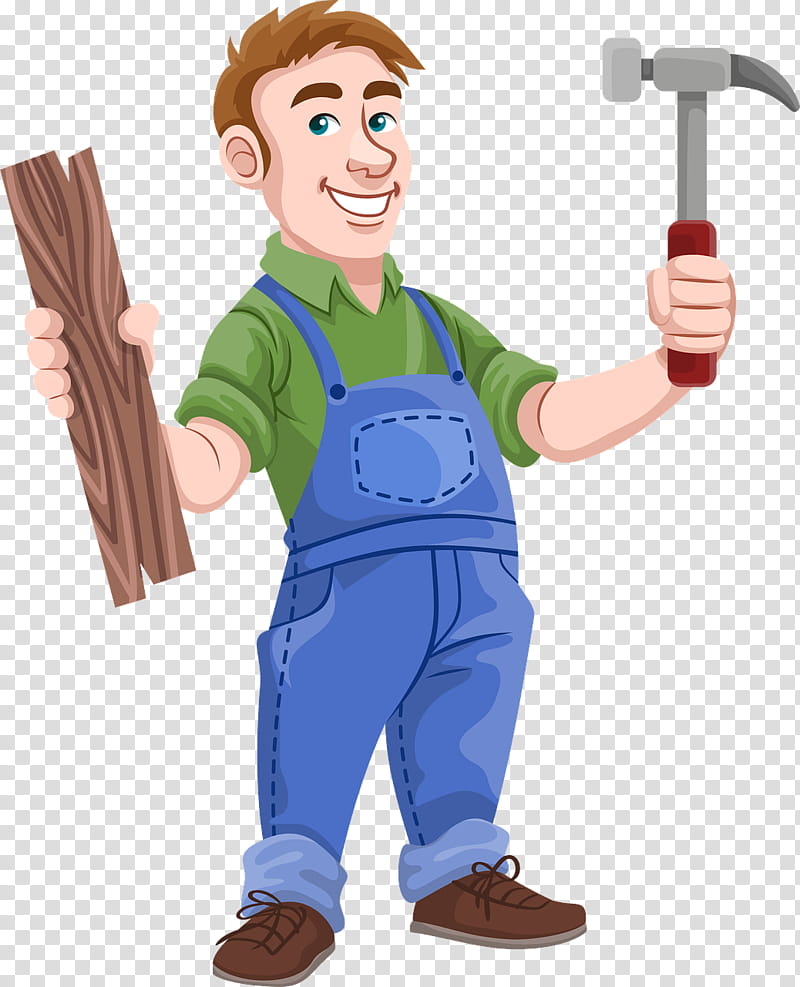 cartoon hammer mallet handyman, Cartoon, Gardener, Plumber, Cleanliness transparent background PNG clipart