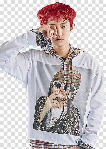 EXO EX ACT COMEBACK, man covering his eye using right hand transparent background PNG clipart