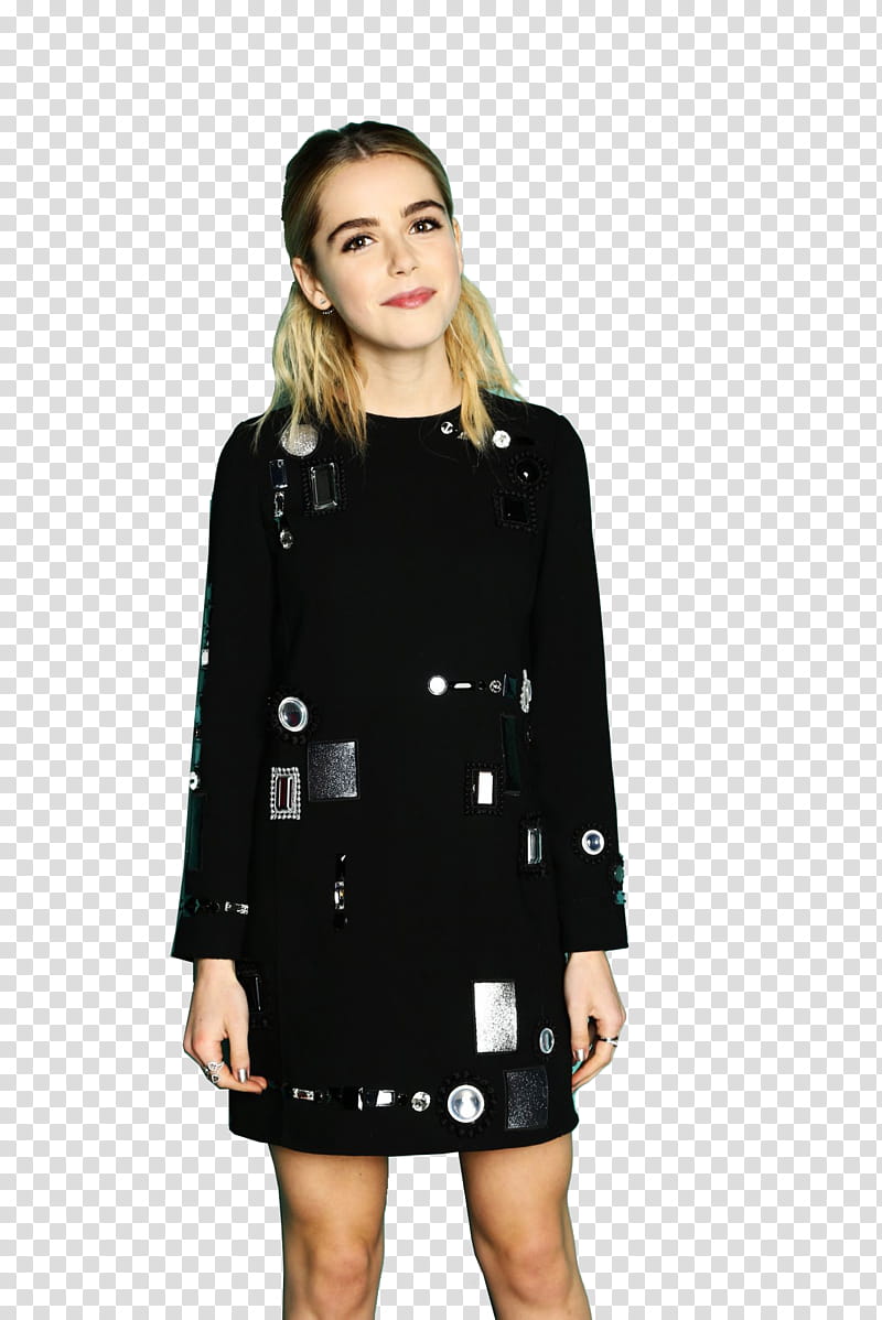 Kiernan Shipka , smiling and standing woman transparent background PNG clipart