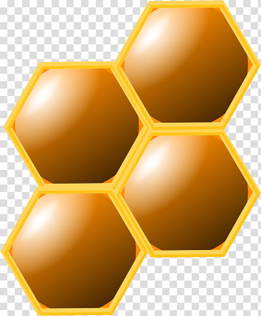 Cartoon Bee, Western Honey Bee, Honeycomb, Beehive, Watercolor Painting, Yellow, Orange, Line transparent background PNG clipart