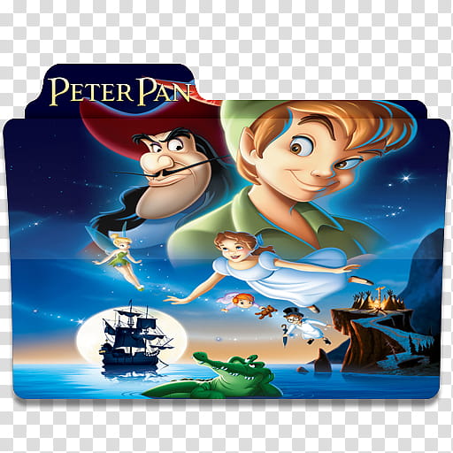 Disney Movies Icon Folder , Peter Pan transparent background PNG clipart