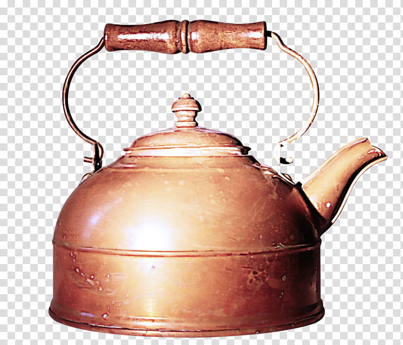 kettle copper metal stovetop kettle teapot, Cookware And Bakeware, Lid, Brass transparent background PNG clipart
