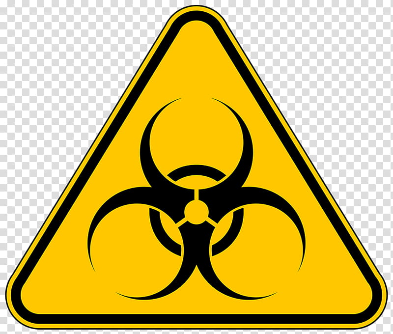 Biological Hazard Yellow, Hazard Symbol, Sign, Triangle transparent background PNG clipart