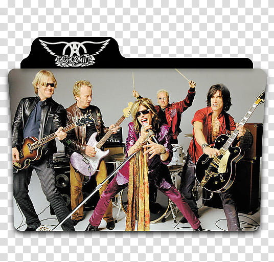 Aerosmith Folder, metal rock band transparent background PNG clipart