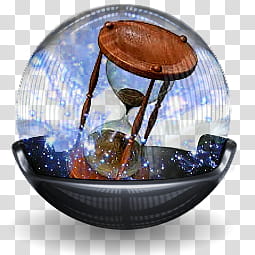 Sphere   , hourglass in glass globe transparent background PNG clipart