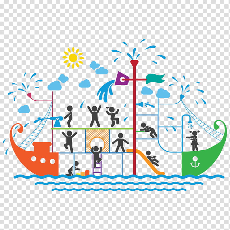 Park, Water Park, Amusement Park, Pool Water Slides, Line transparent background PNG clipart