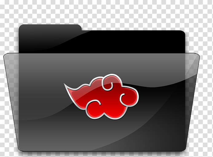 Akatsuki Folder Icon Set, Blank Akatsuki Folder, black Akatsuke file icon transparent background PNG clipart