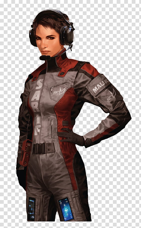 Deus Ex Human Revolution Malik Render, women's gray and red zip-up suit transparent background PNG clipart