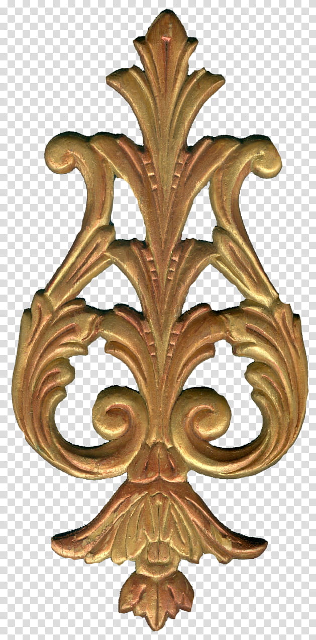 Wood ornament, ornate gold ornament transparent background PNG clipart