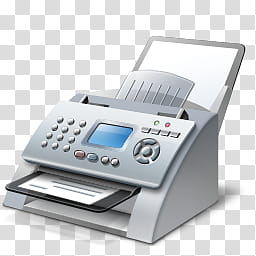 Vista RTM WOW Icon , Windows Fax & Scan, gray multifunction printer illustration transparent background PNG clipart