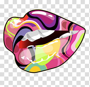 Dudak, multicolored lip illustration transparent background PNG clipart