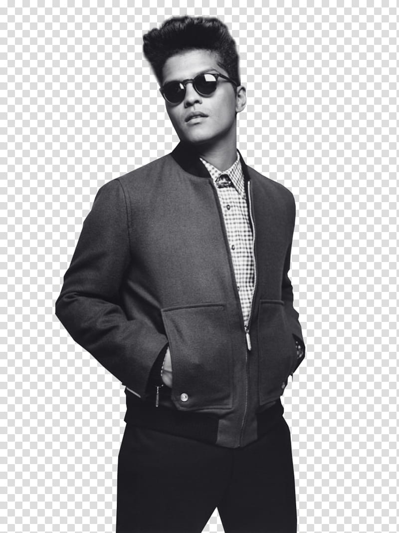Bruno Mars, grayscale of Bruno Mars transparent background PNG clipart