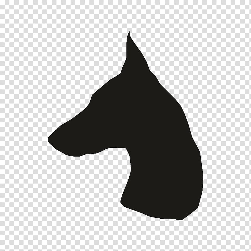 Dog Silhouette, Snout, Neck, Breed, Black M, Dobermann, Head, Whippet transparent background PNG clipart