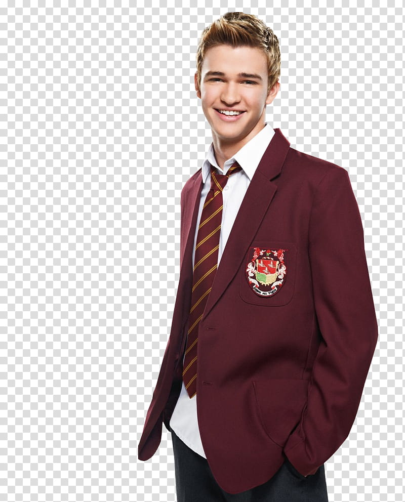 House Of Anubis, man wearing maroon blazer and necktie transparent background PNG clipart