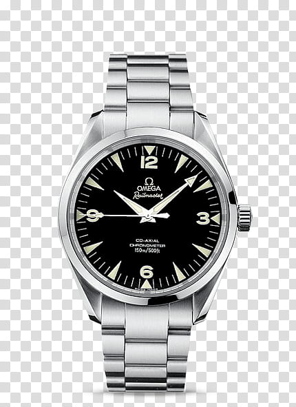 Clock, Omega Speedmaster, Omega Seamaster Aqua Terra Coaxial, Omega Seamaster Aqua Terra 150m Quartz, Watch, Omega SA, Omega Seamaster Diver 300m, Chronometer Watch transparent background PNG clipart