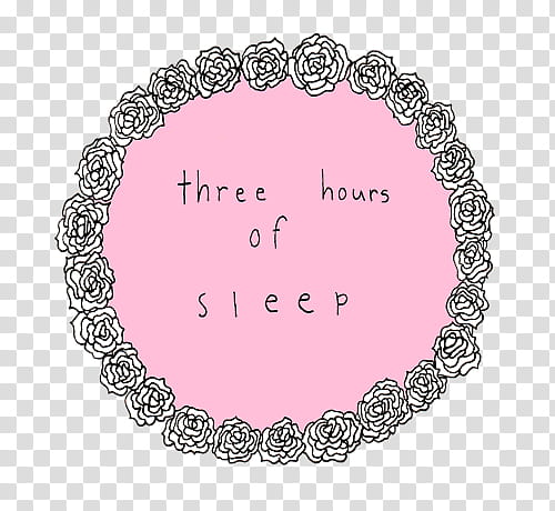 Disfruten, three hours of sleep text transparent background PNG clipart